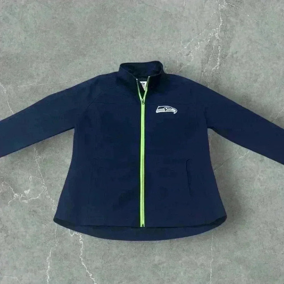 Seattle Seahawks NFL full zip up jacket women’s large used brand new condition - Picture 1 of 6